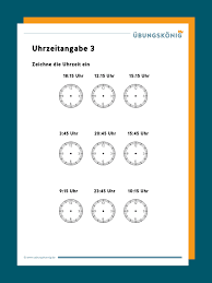 uhr lernen arbeitsblätter